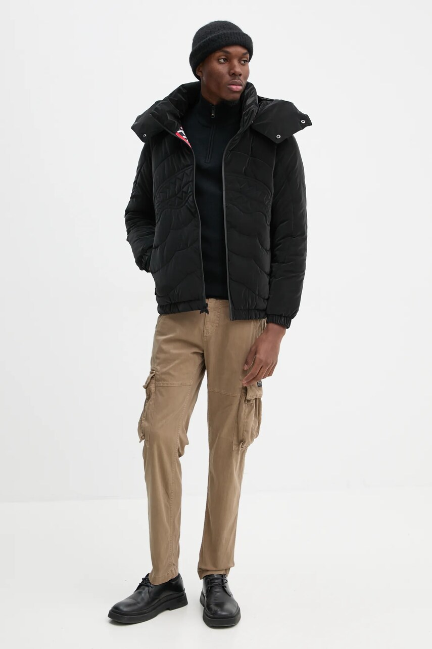 Вовняний светр Superdry чоловічий колір чорний  M6110616A-02A