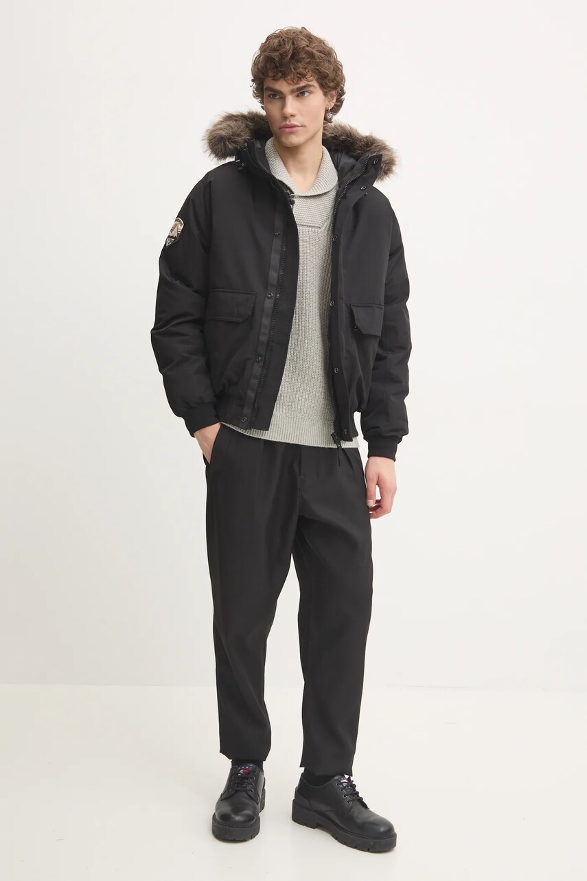 Светр з домішкою вовни Superdry чоловічий колір сірий  M6110626A-07Q