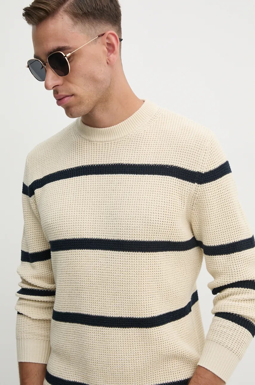 Бавовняний светр Pepe Jeans CAIRO колір бежевий легкий PM702444
