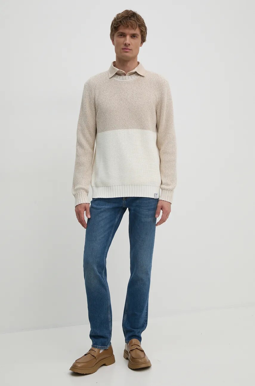 Бавовняний светр Pepe Jeans COSTELLO колір бежевий легкий PM702452
