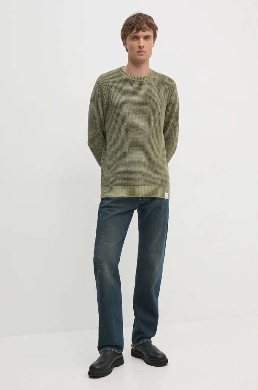 Бавовняний светр Pepe Jeans MADDOX колір зелений  PM702454