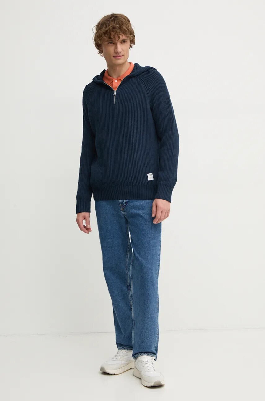 Бавовняний светр Pepe Jeans COLIN HOODIE колір синій  PM702467