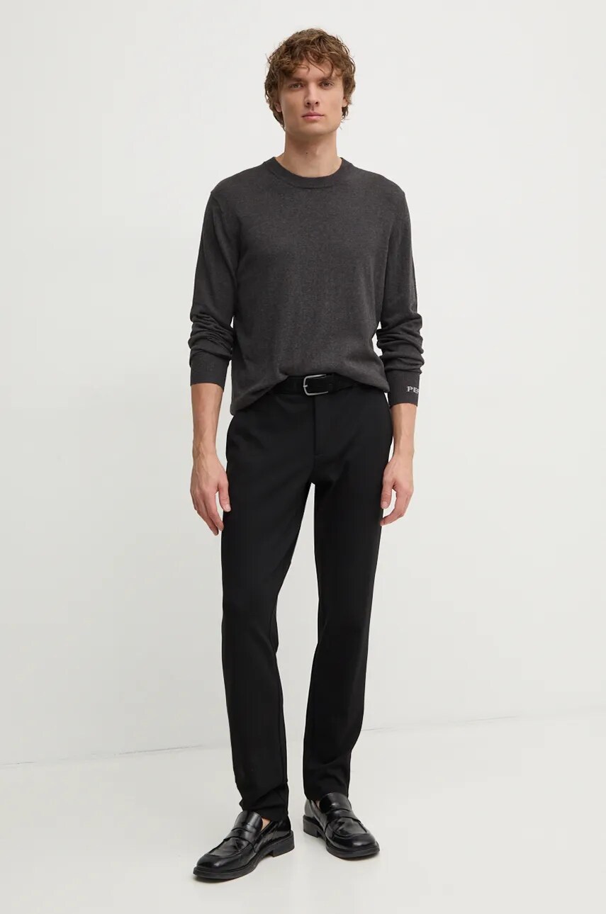 Светр з домішкою вовни Pepe Jeans NEW ANDRE CREW NECK чоловічий колір сірий легкий PM702469