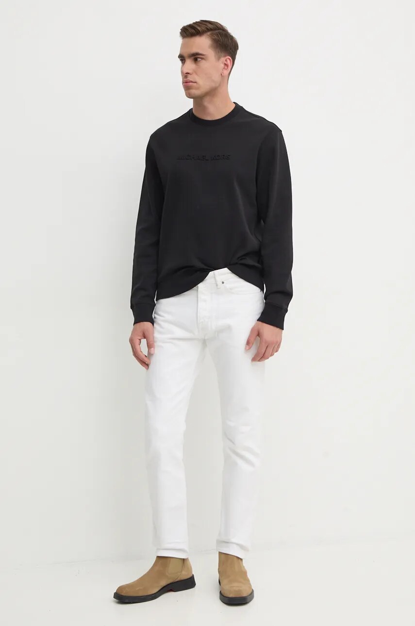 Кофта Michael Kors чоловіча колір чорний з аплікацією CF4528J5MF