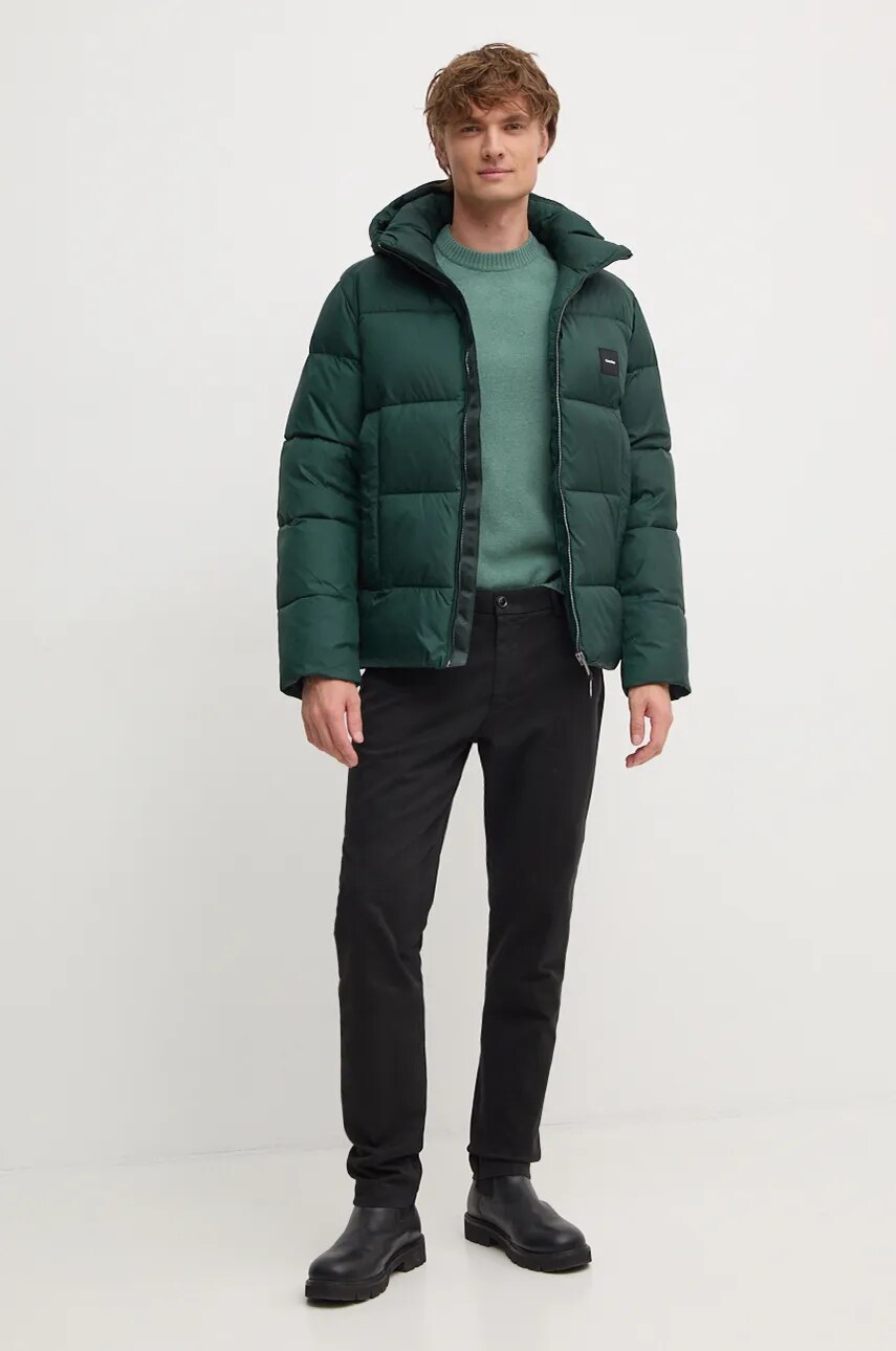 Вовняний светр Calvin Klein чоловічий колір зелений  K10K113388