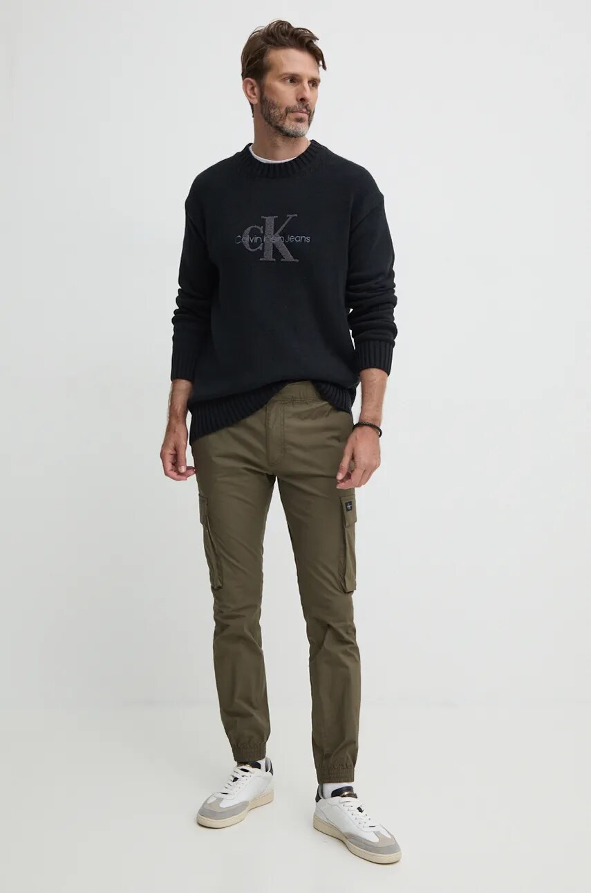 Светр Calvin Klein Jeans чоловічий колір чорний  J30J326887