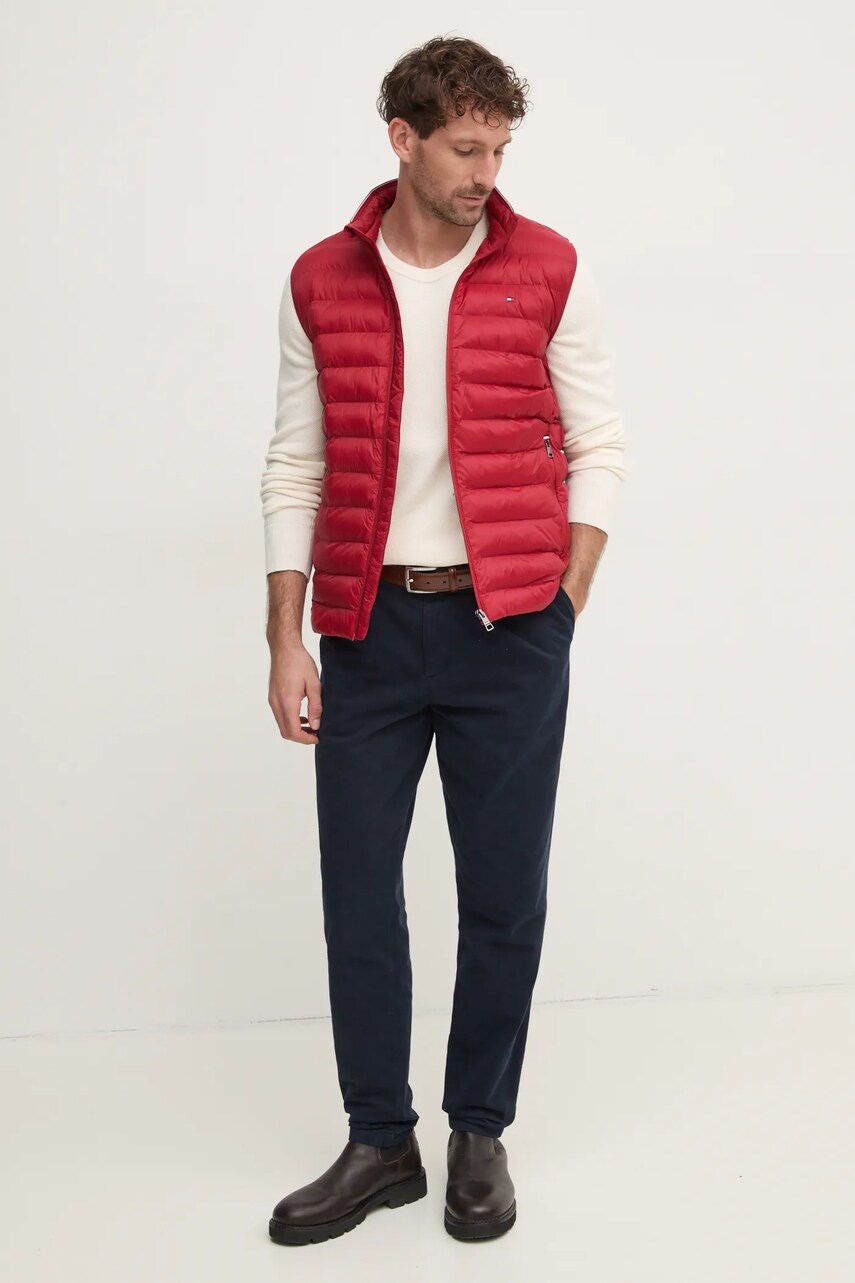Бавовняний светр Tommy Hilfiger колір бежевий легкий MW0MW36347