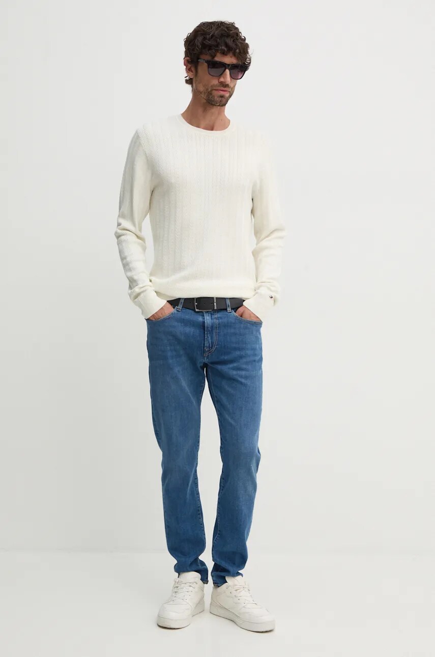 Светр Tommy Hilfiger чоловічий колір бежевий  MW0MW36720