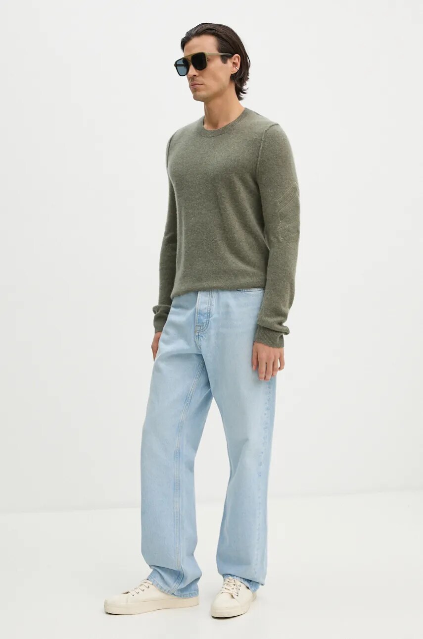 Светр з кашеміру ZADIG&VOLTAIRE колір зелений легкий KMSW00664
