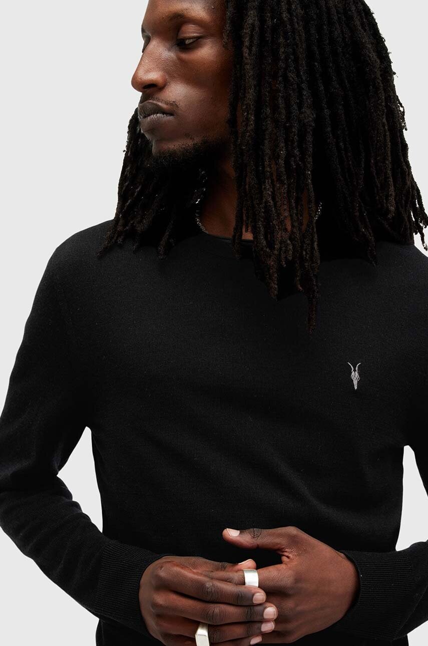 Вовняний светр AllSaints MODE колір чорний  M002KZ