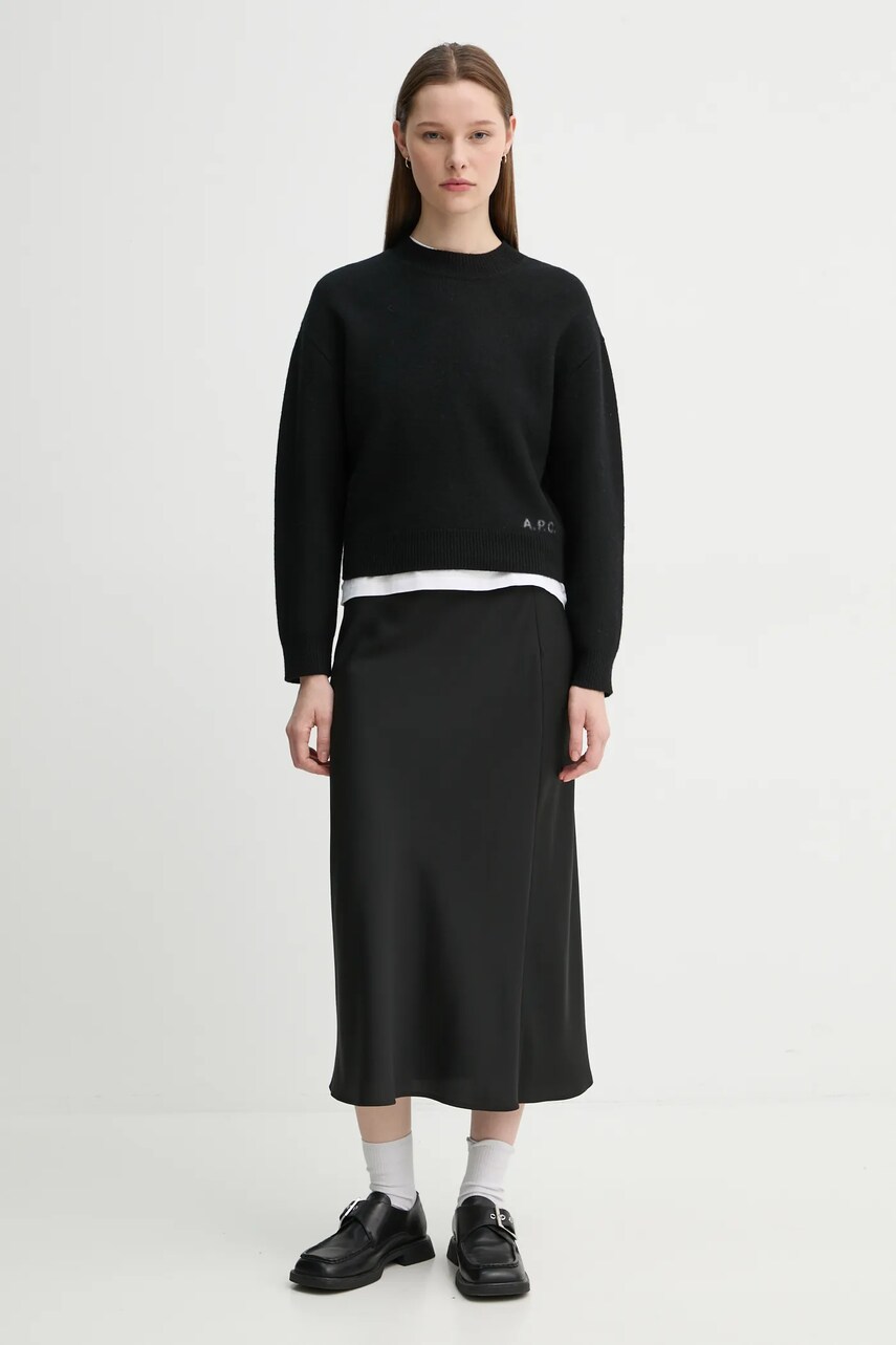 Вовняний светр A.P.C. pull esther жіночий колір чорний  WVBDK.F23373