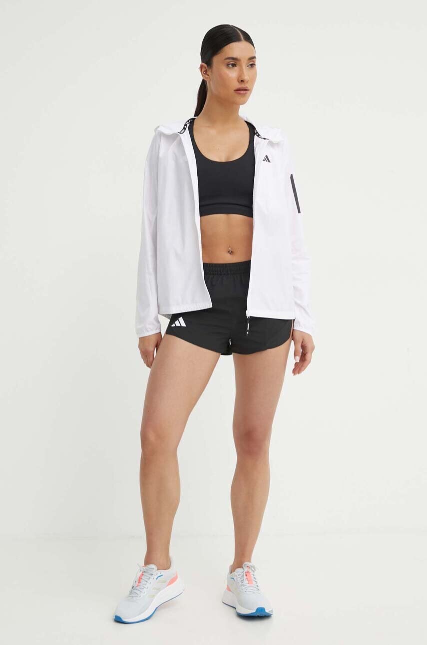 Шорти для бігу adidas Performance Adizero Essentials колір чорний однотонні висока посадка IN8707