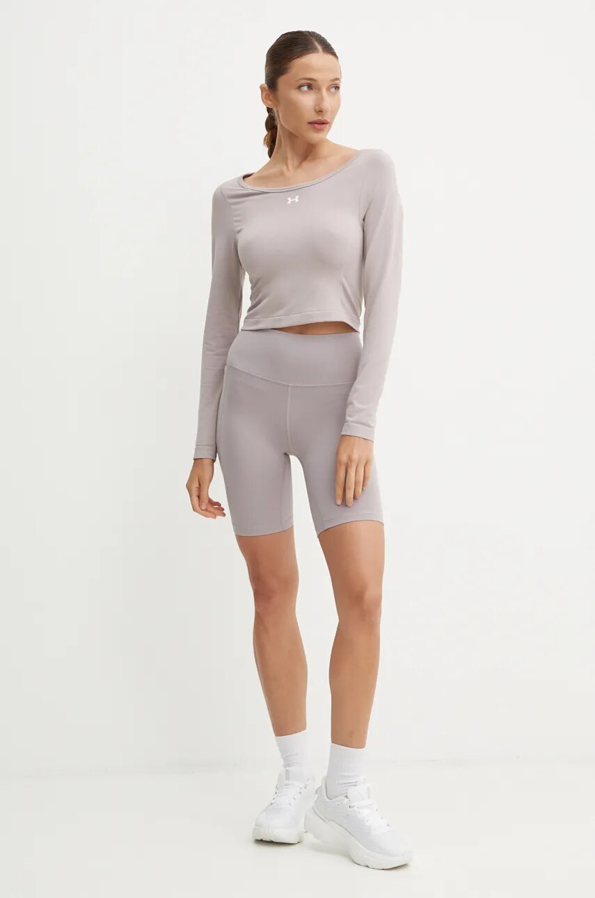 Шорти для тренувань Under Armour Meridian колір фіолетовий однотонні висока посадка 1382521