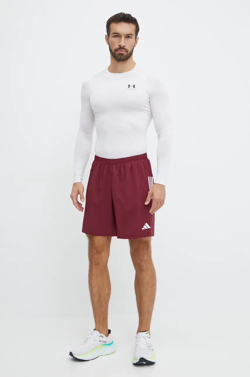 Шорти для бігу adidas Performance Own The Run Base колір бордовий IZ4088