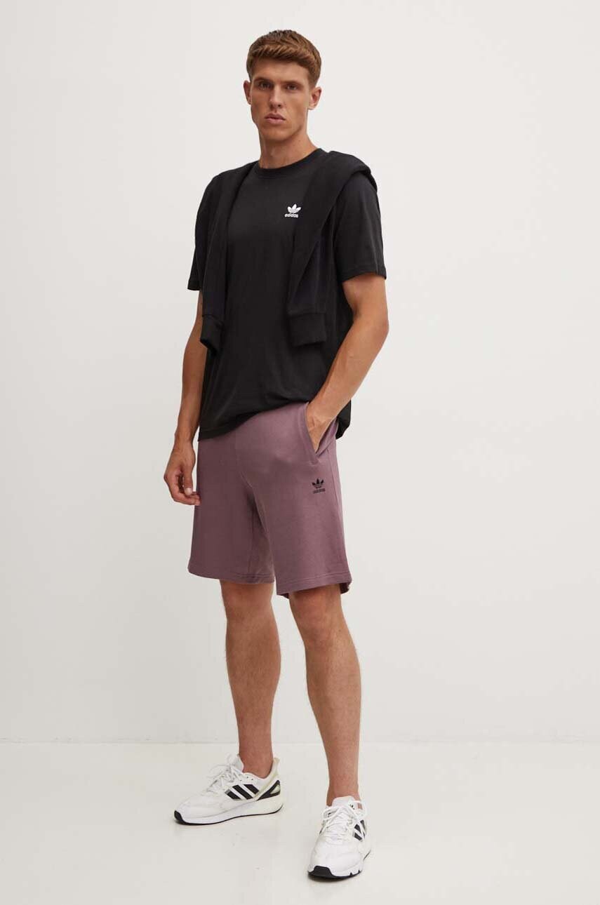 Бавовняні шорти adidas Originals колір фіолетовий IY8514
