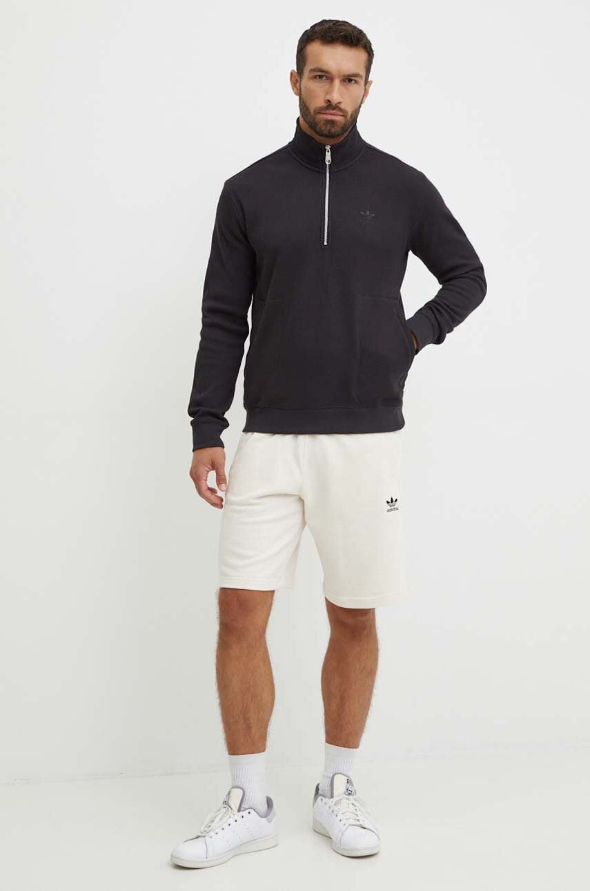 Бавовняні шорти adidas Originals колір бежевий IY8518