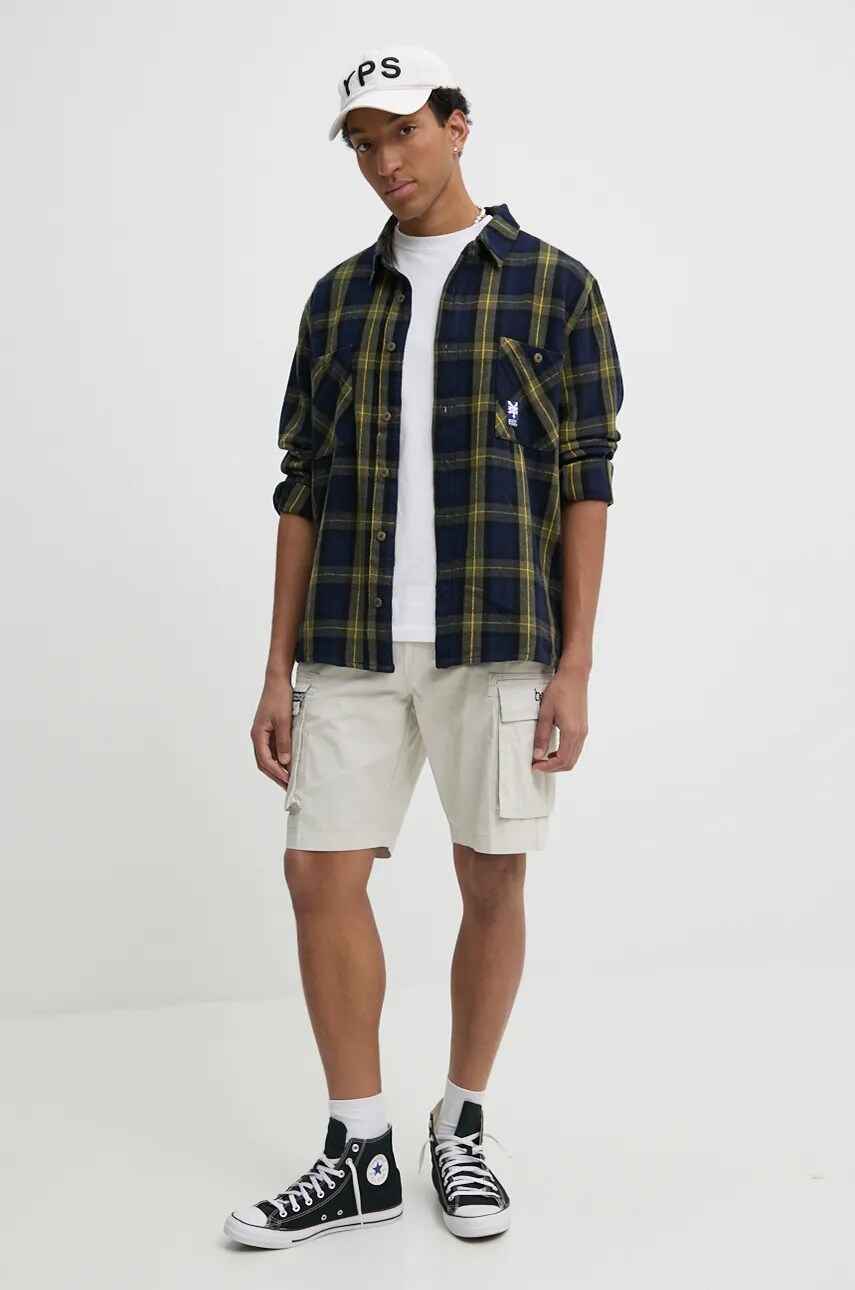 Бавовняні шорти Billabong Otis Combat колір бежевий UBYWS00138