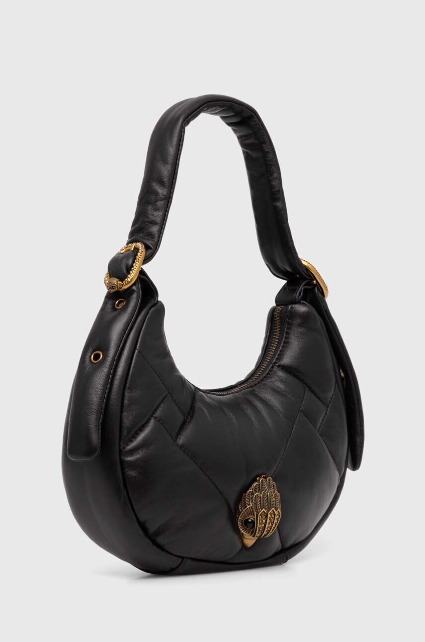 Шкіряна сумочка Kurt Geiger London KENSINGTON PUFF SM HOBO колір чорний 2711400109