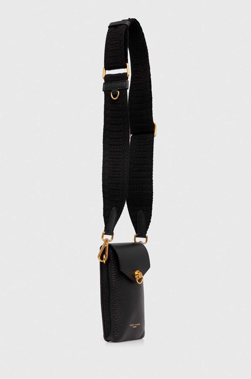 Шкіряний чохол на телефон Gianni Chiarini CORALLO колір чорний BS 10651 TKL-NA