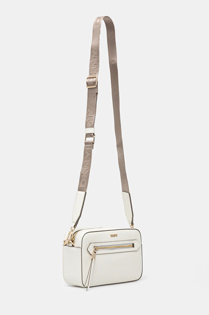 Шкіряна сумочка Dkny колір бежевий R42E3E22