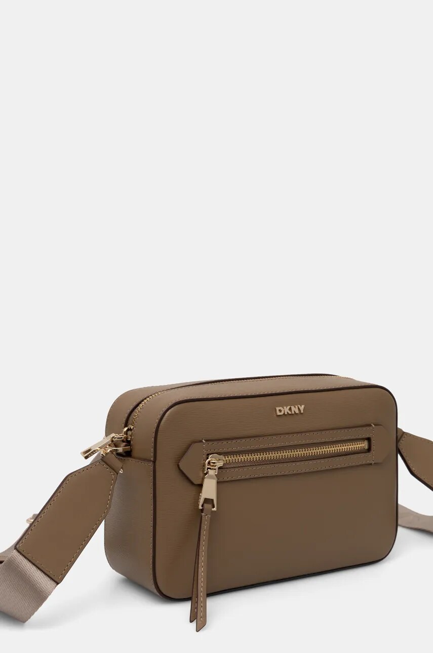 Шкіряна сумочка Dkny колір коричневий R42E3E22