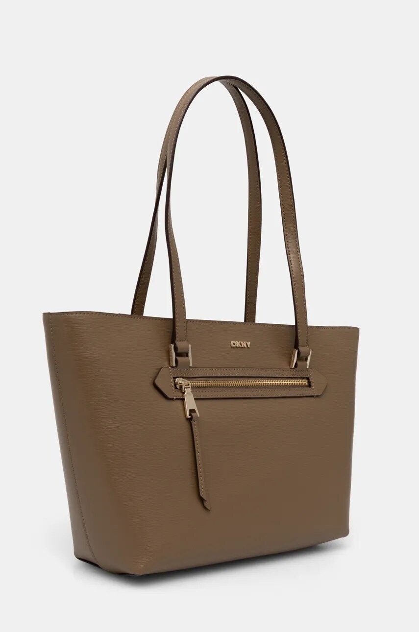 Шкіряна сумочка Dkny колір коричневий R42A3E20