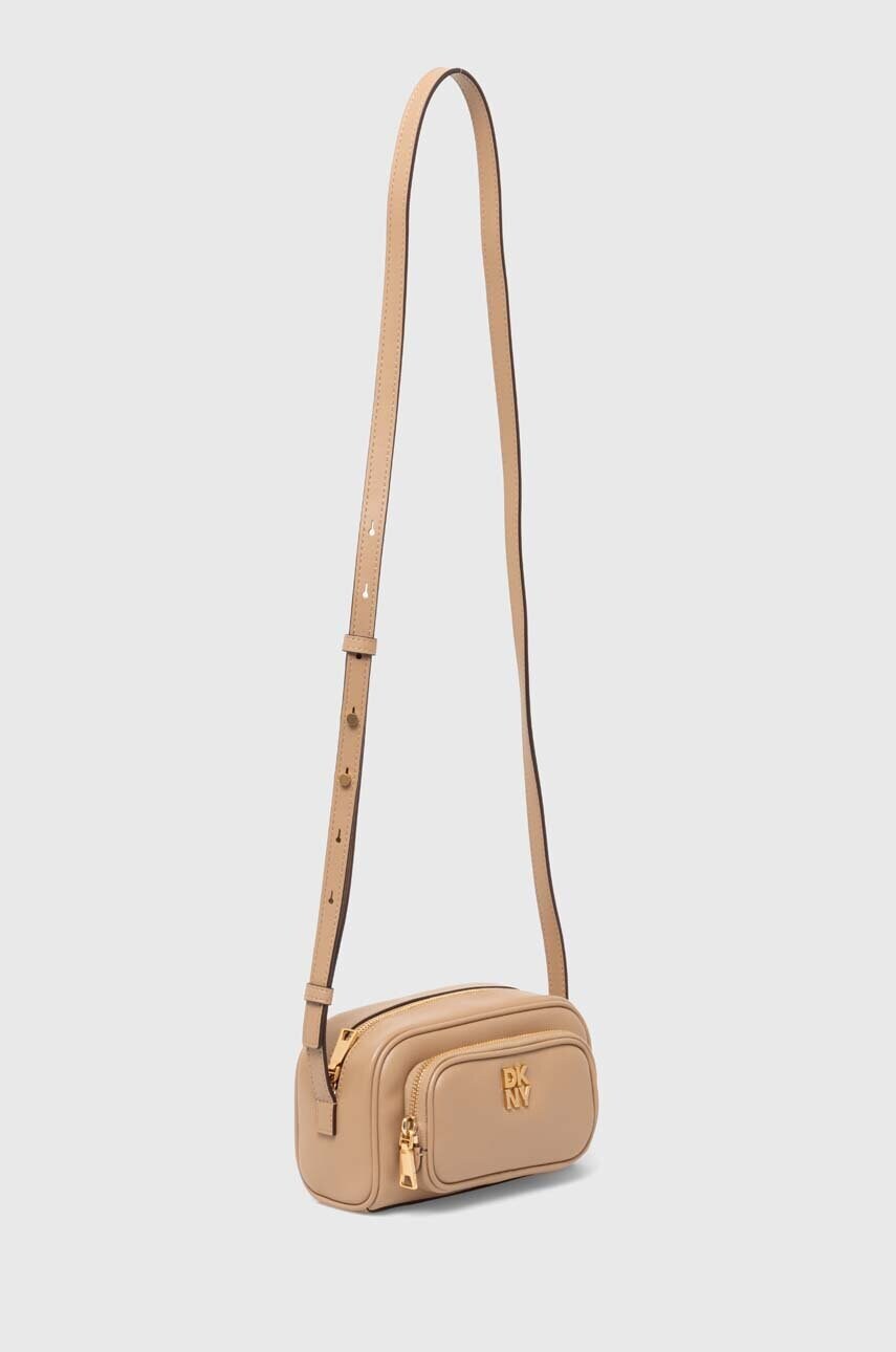 Шкіряна сумочка Dkny колір бежевий R42EKE53