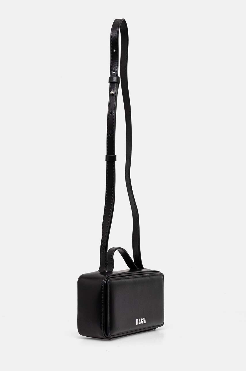 Шкіряна сумочка MSGM колір чорний 3741MDZ58.622