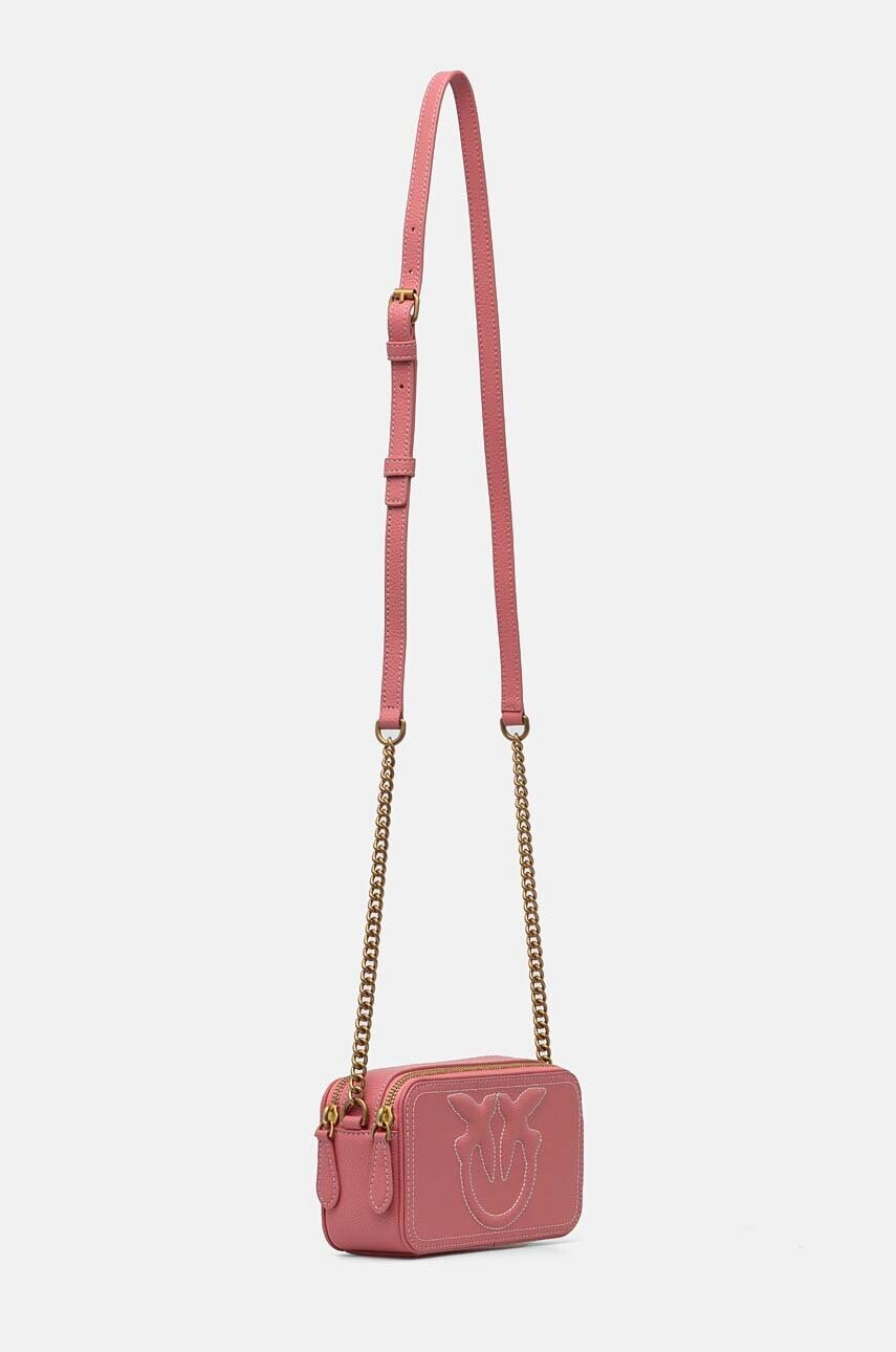 Шкіряна сумочка Pinko колір рожевий 103799 A1LF