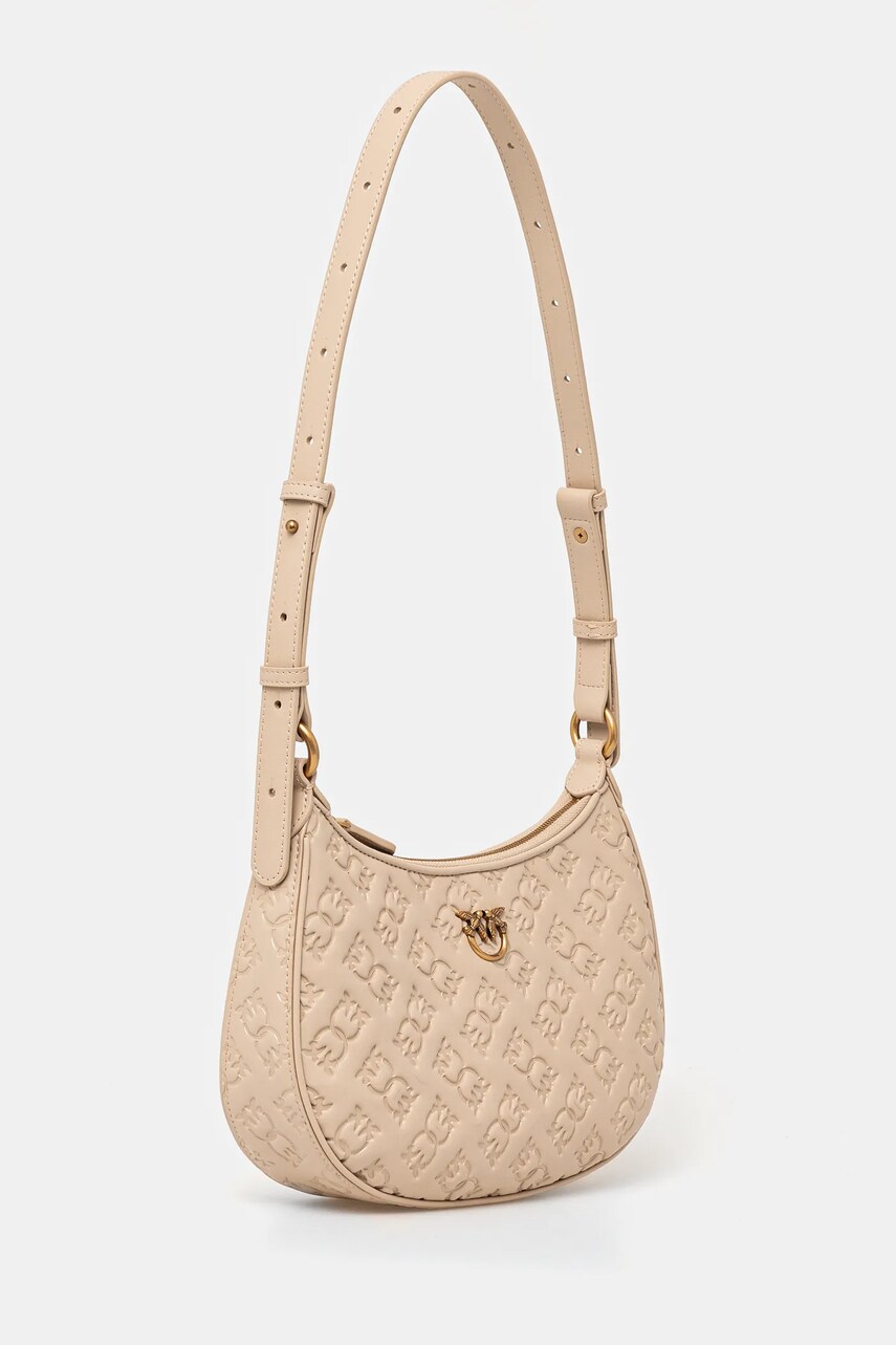 Шкіряна сумочка Pinko колір бежевий 102790 A1YB
