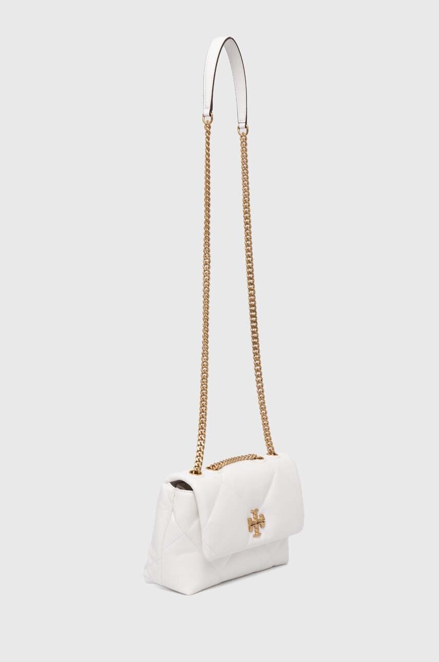Шкіряна сумочка Tory Burch Kira Diamond Quilt Small колір білий  154706.100