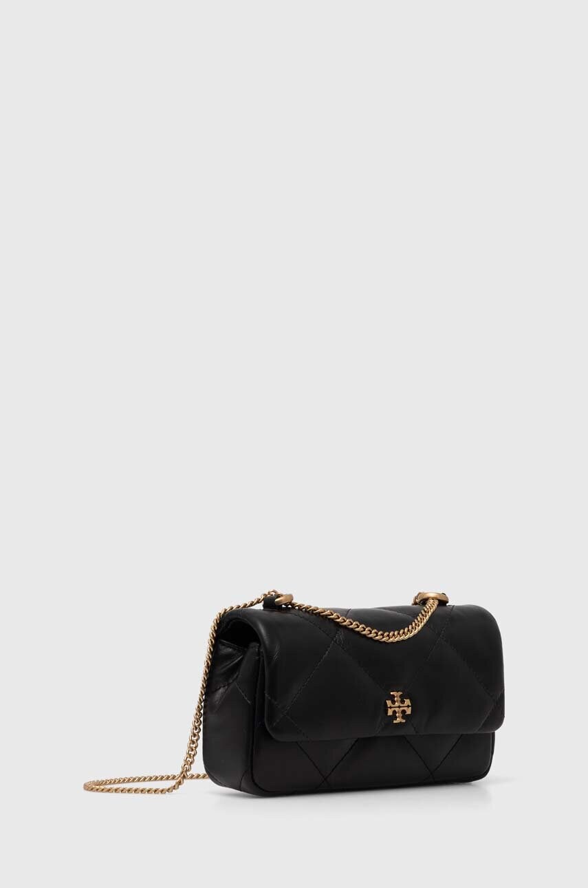 Шкіряна сумочка Tory Burch Kira Diamond Quilt Mini колір чорний 154710.001