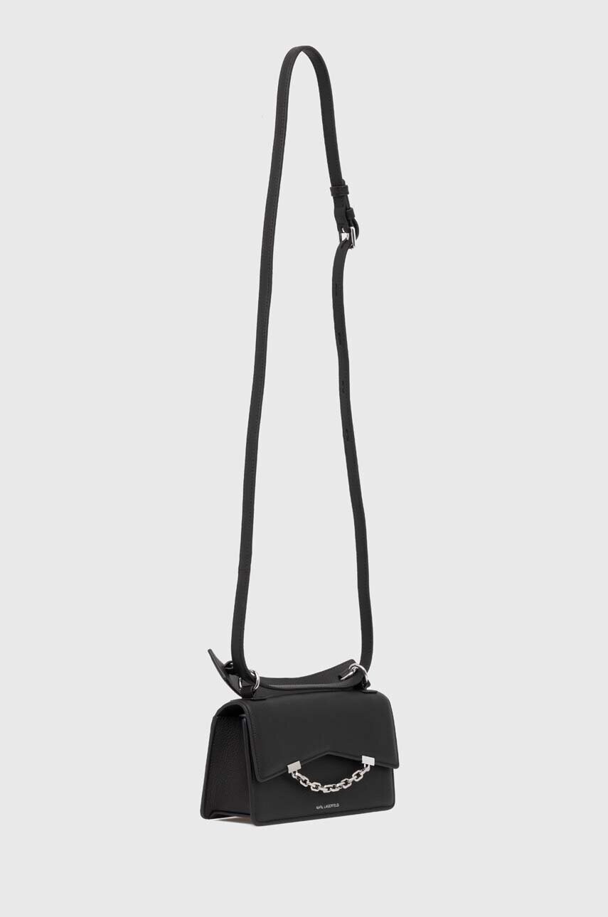 Шкіряна сумочка Karl Lagerfeld колір чорний 245W3028