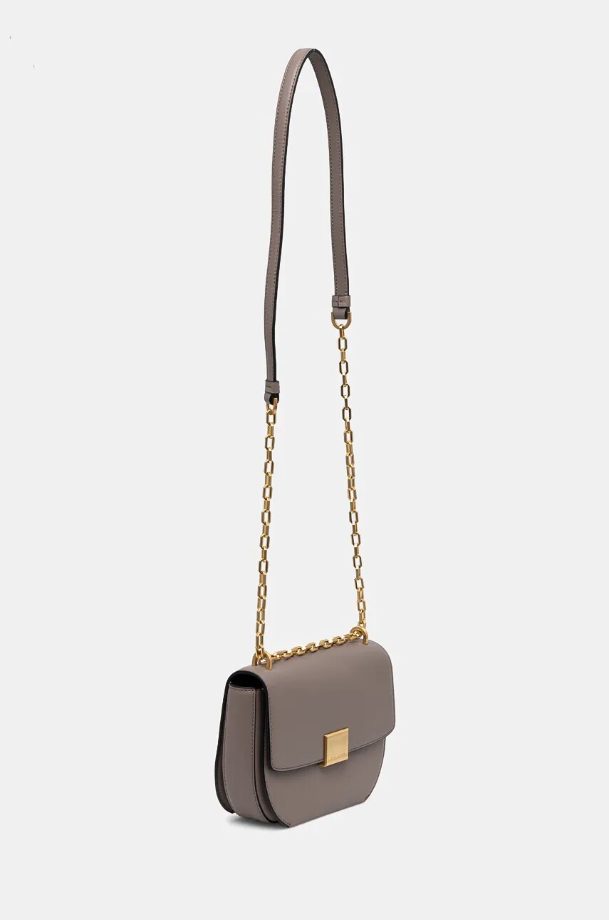 Шкіряна сумочка Karl Lagerfeld колір коричневий 245W3057