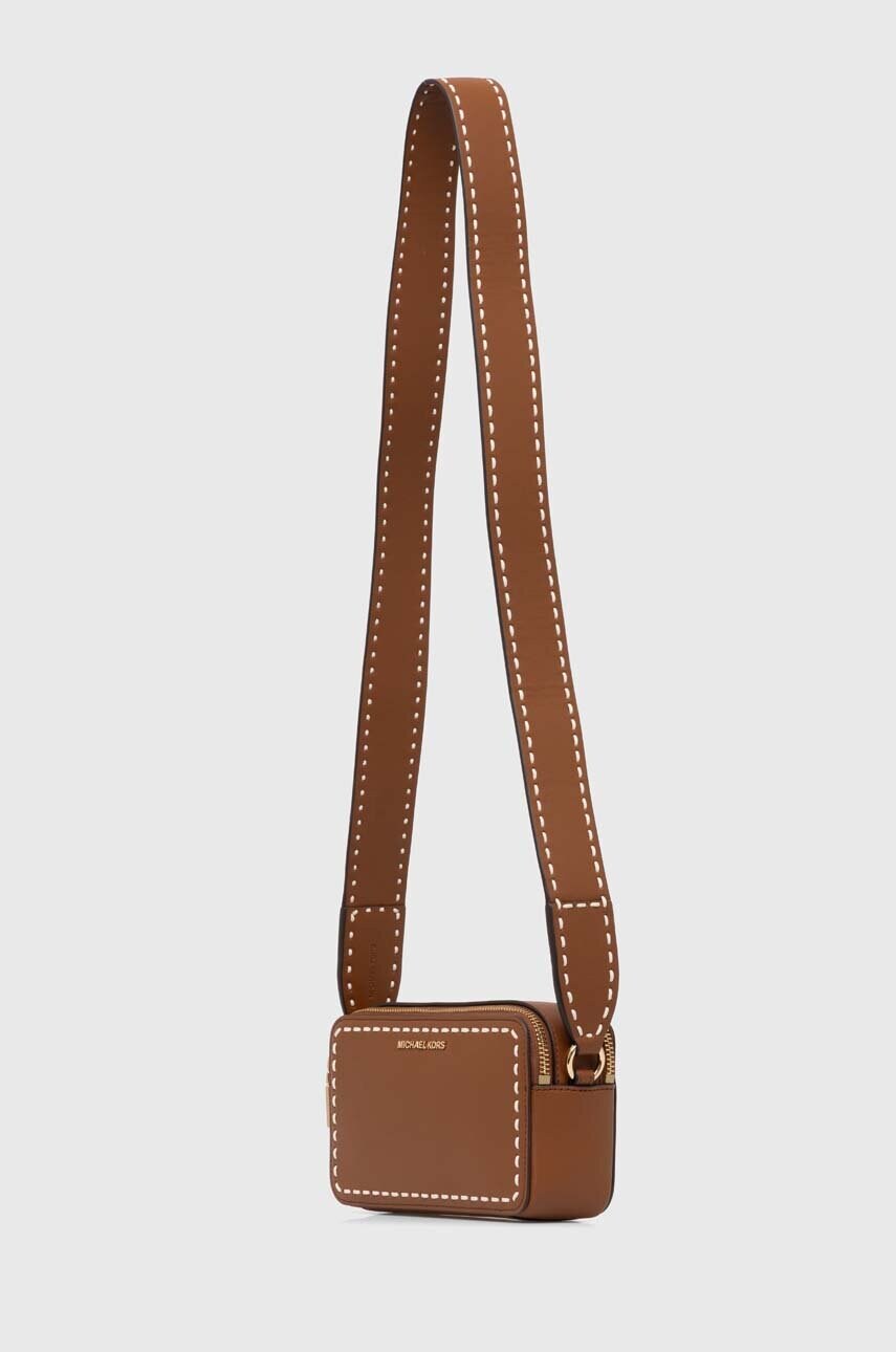 Шкіряна сумочка MICHAEL Michael Kors колір коричневий 32T4GJ6C1L
