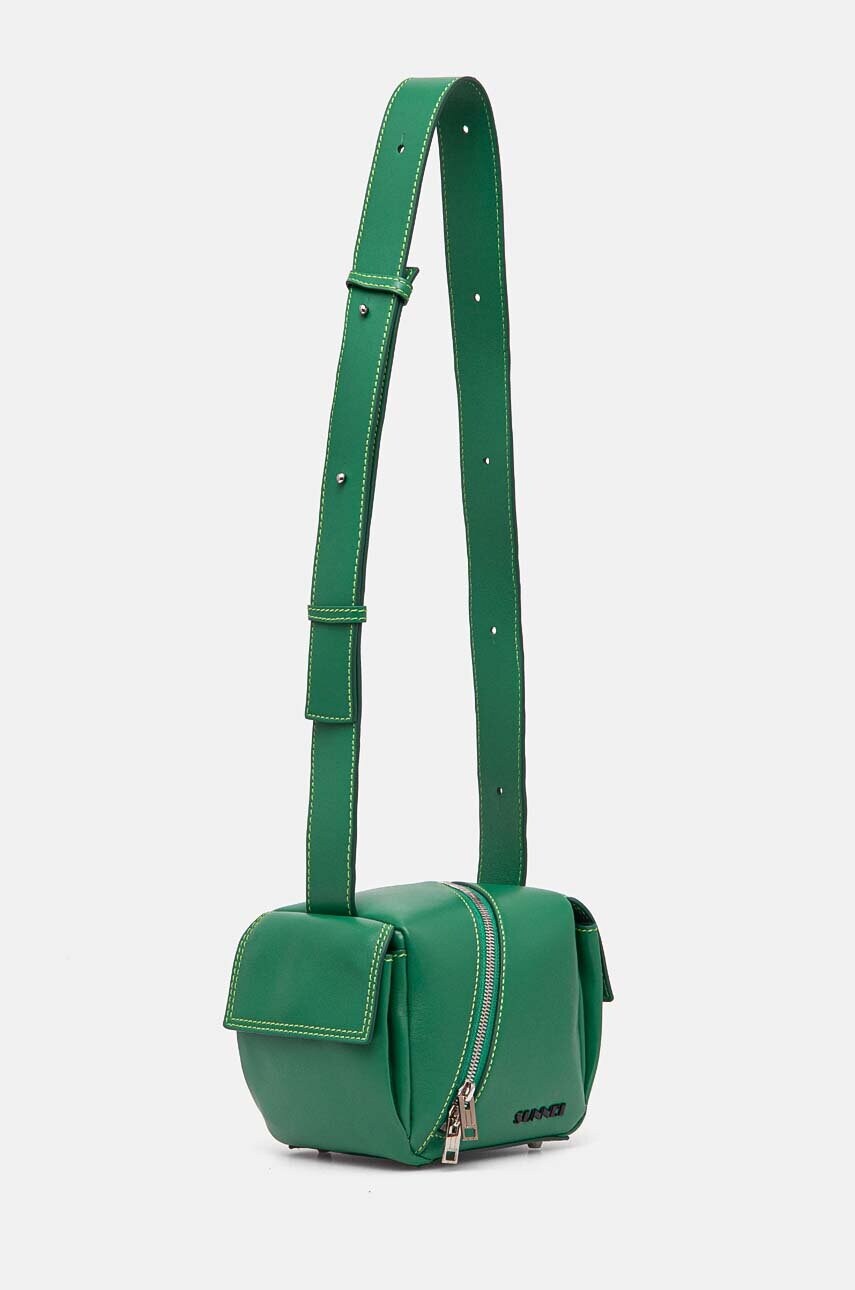 Шкіряна сумочка Sunnei колір зелений MACCWBAG004