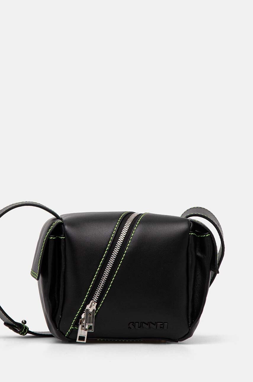 Шкіряна сумочка Sunnei колір чорний MACCWBAG004