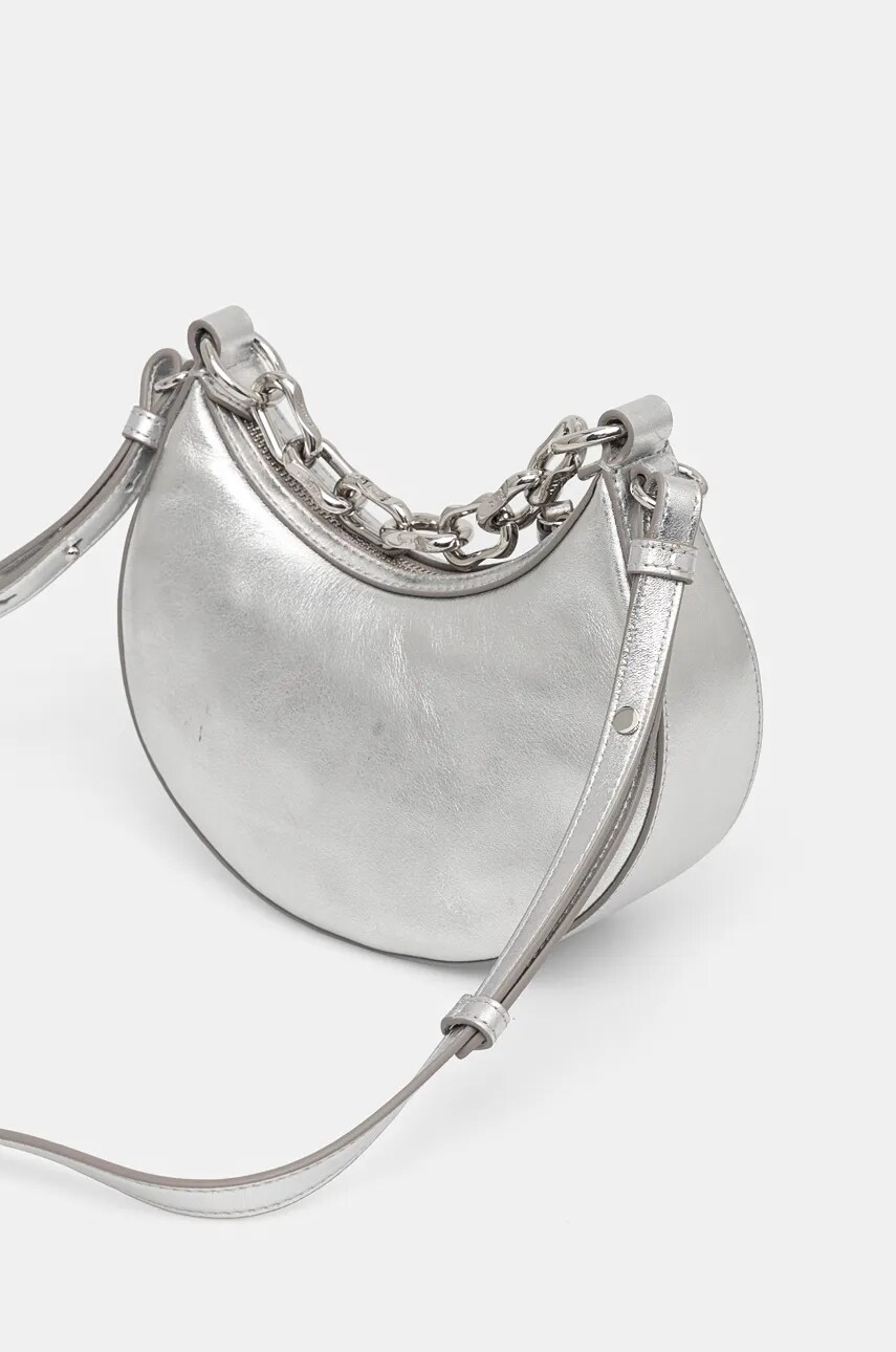 Шкіряна сумочка Dkny колір срібний R433DF74