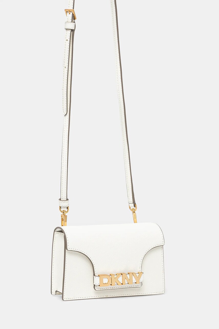 Шкіряна сумочка Dkny колір бежевий R435OG58
