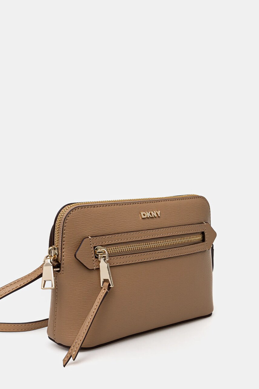Шкіряна сумочка Dkny колір бежевий R42EKE17