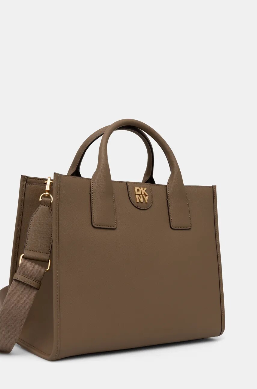Шкіряна сумочка Dkny колір коричневий R43AKQ11