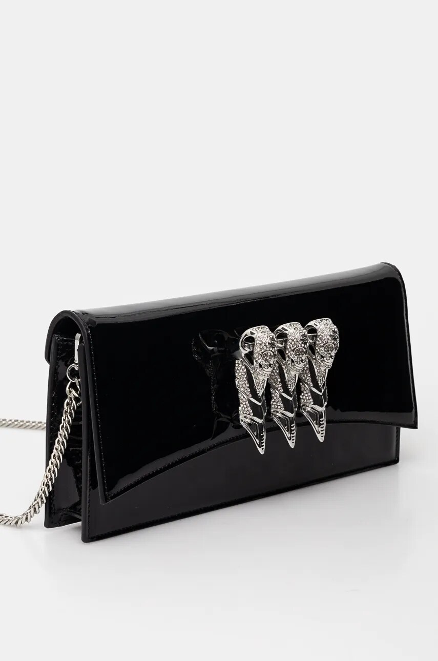 Шкіряна сумка Philipp Plein колір чорний AADA WBA2044 PLE010N