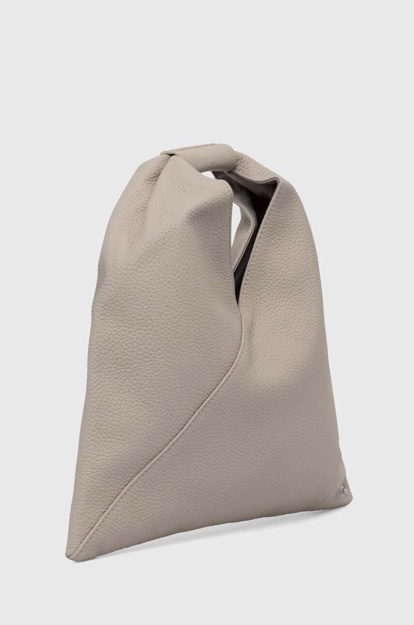 Шкіряна сумочка MM6 Maison Margiela колір сірий SB6WD0013