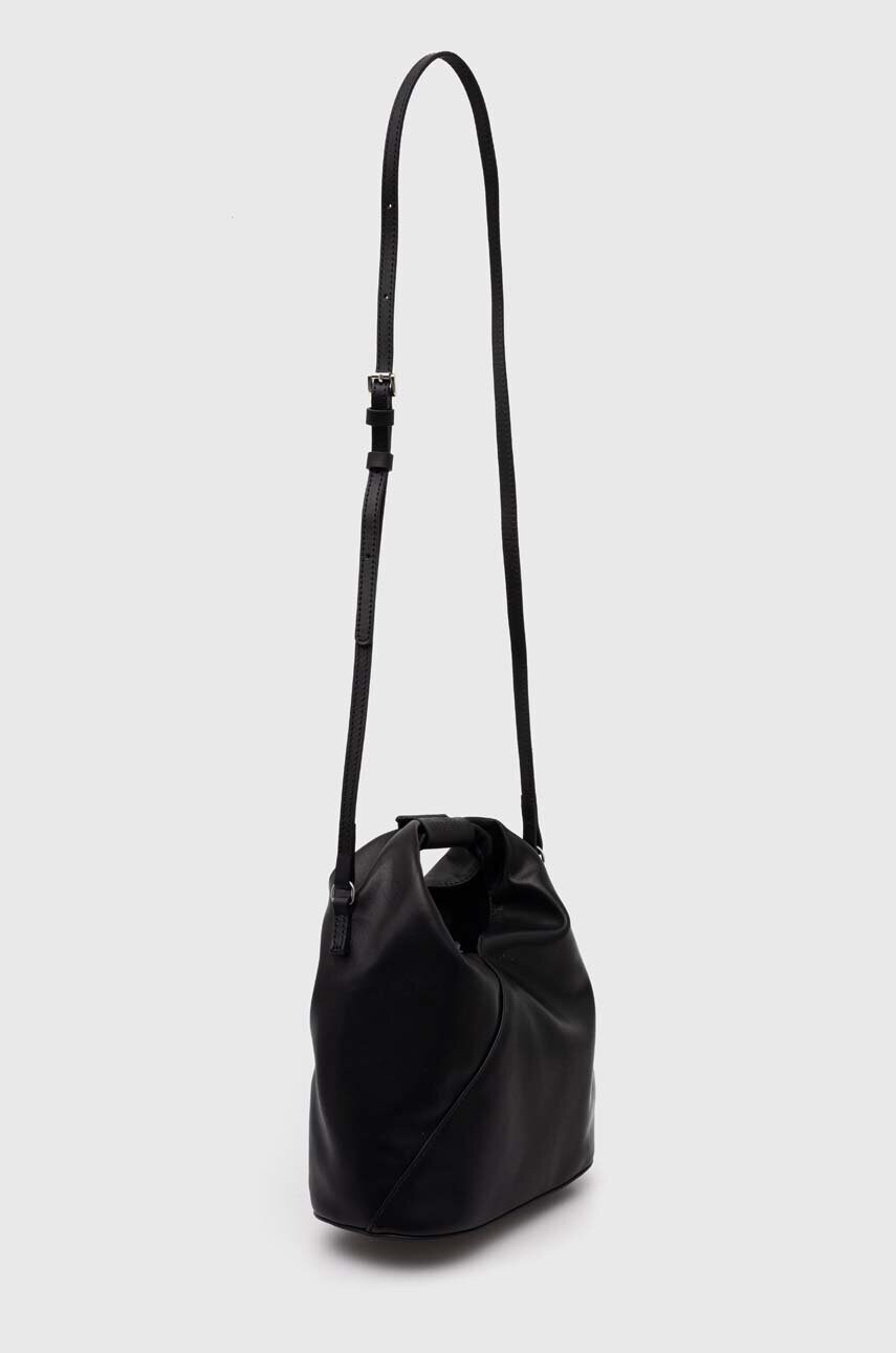 Шкіряна сумочка MM6 Maison Margiela колір чорний SB6WD0026