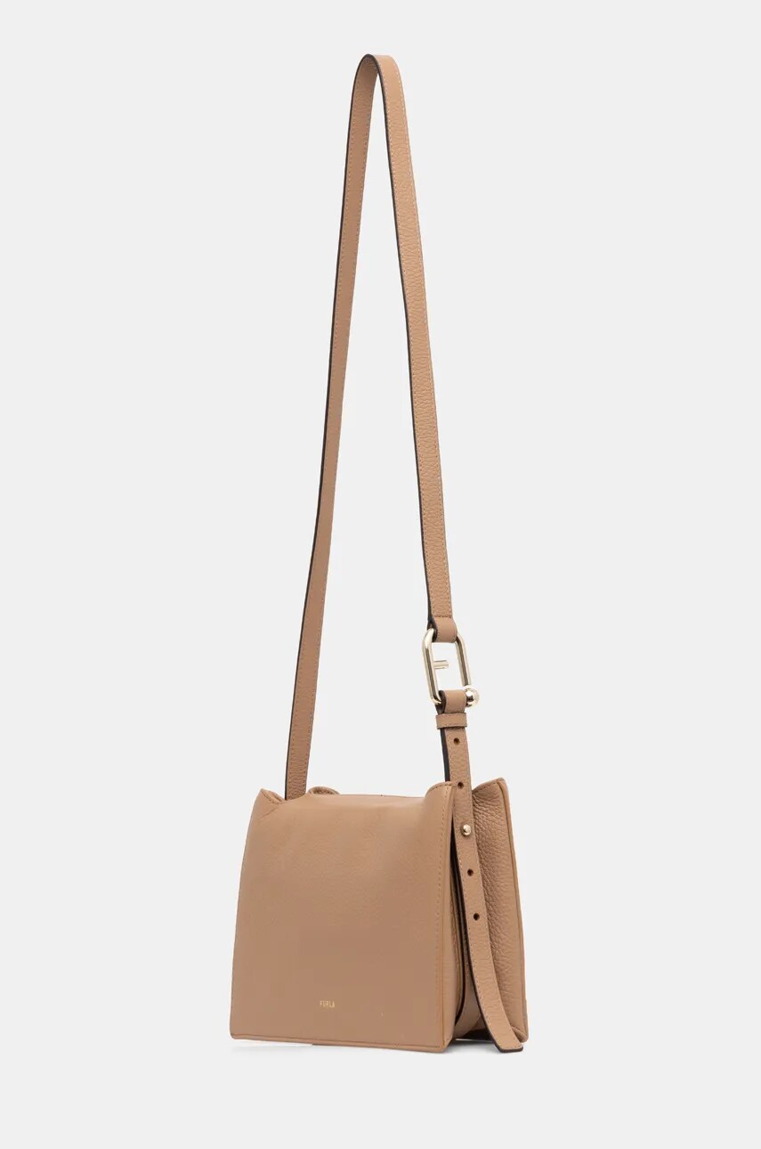 Шкіряна сумочка Furla колір бежевий WB01275.HSF000.YU500