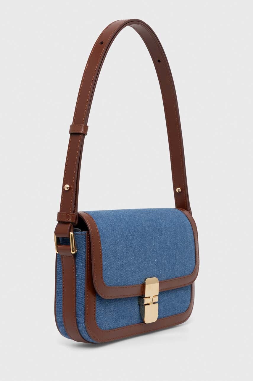 Сумочка A.P.C. sac grace baguette колір коричневий COHDH.F61615