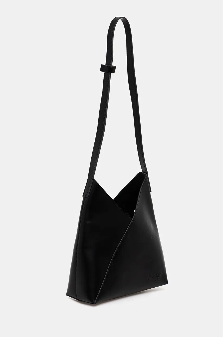 Шкіряна сумочка MM6 Maison Margiela колір чорний SB6ZH0019.P7183