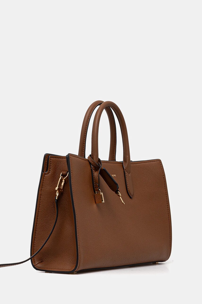 Шкіряна сумочка MICHAEL Michael Kors колір коричневий 30F4GETS2L