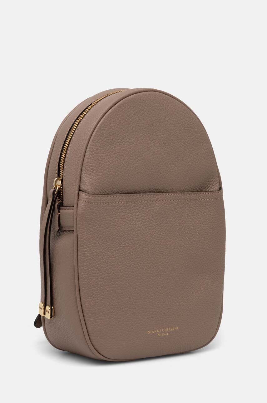Шкіряний рюкзак Gianni Chiarini NINA жіночий колір бежевий малий однотонний ZN 11182 GRN