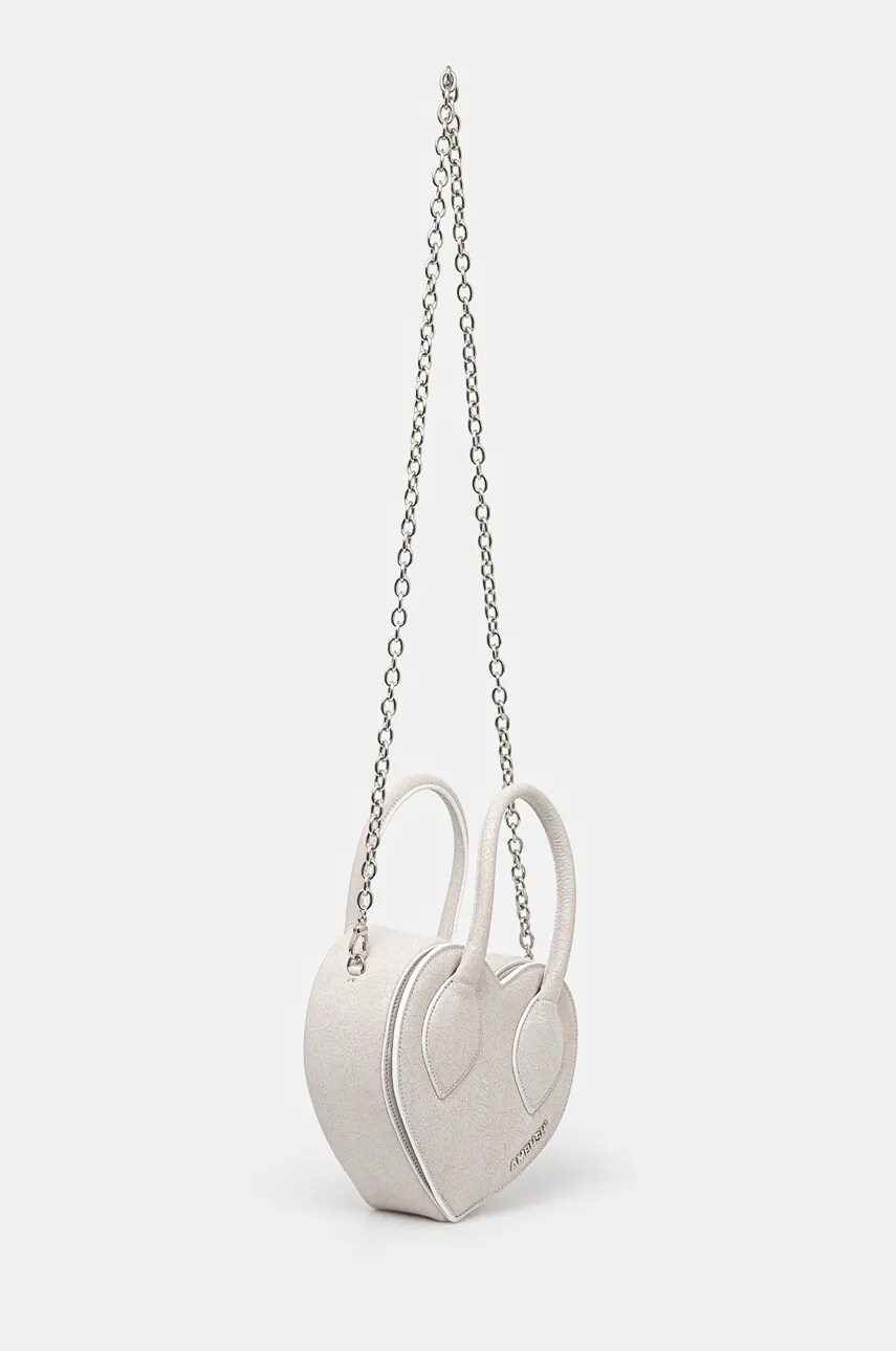 Сумочка AMBUSH Crackle Heart Top Handle Bag колір сірий BWNP028F24LEA0010100
